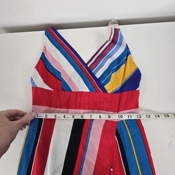 NWT Tracy Reese Anthropologie Arma Striped Slip Midi Sundress Size 0 70's Boho - Picture 10 of 14